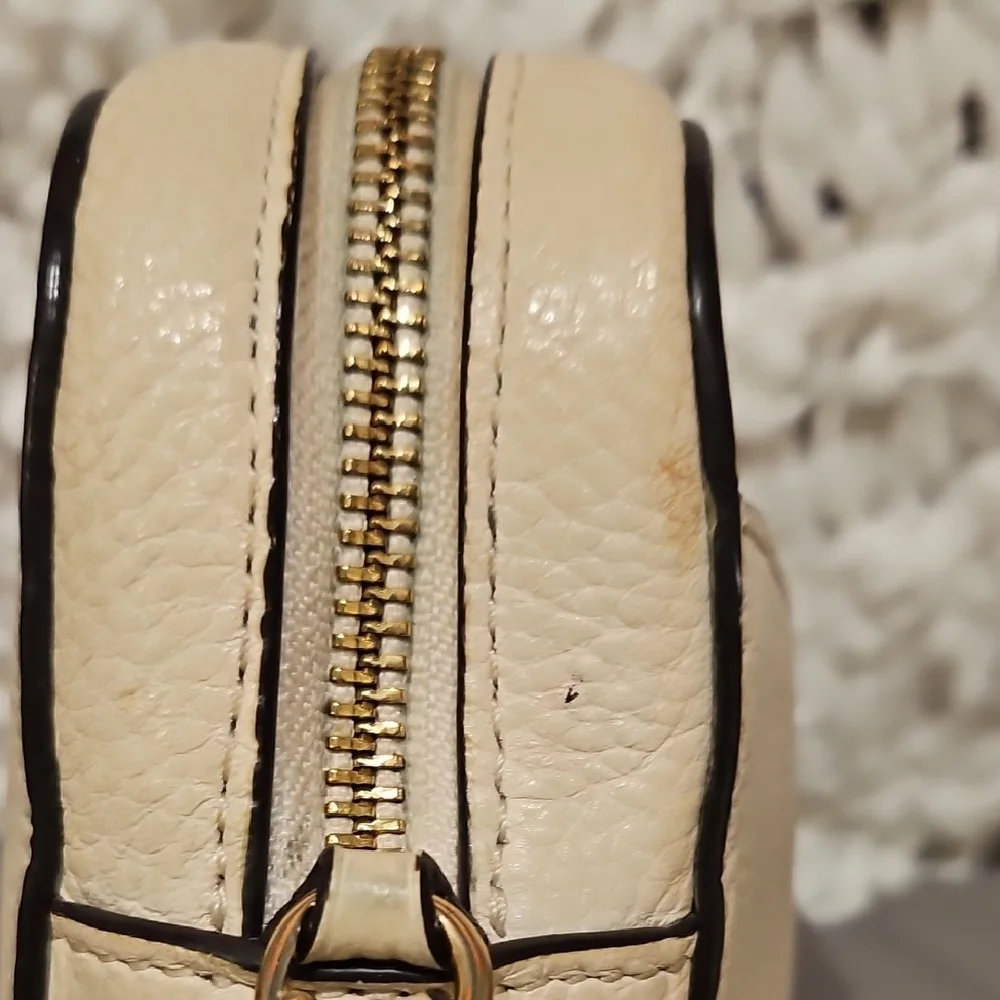 Coach Cream Pebbled Leather Crossbody Bag